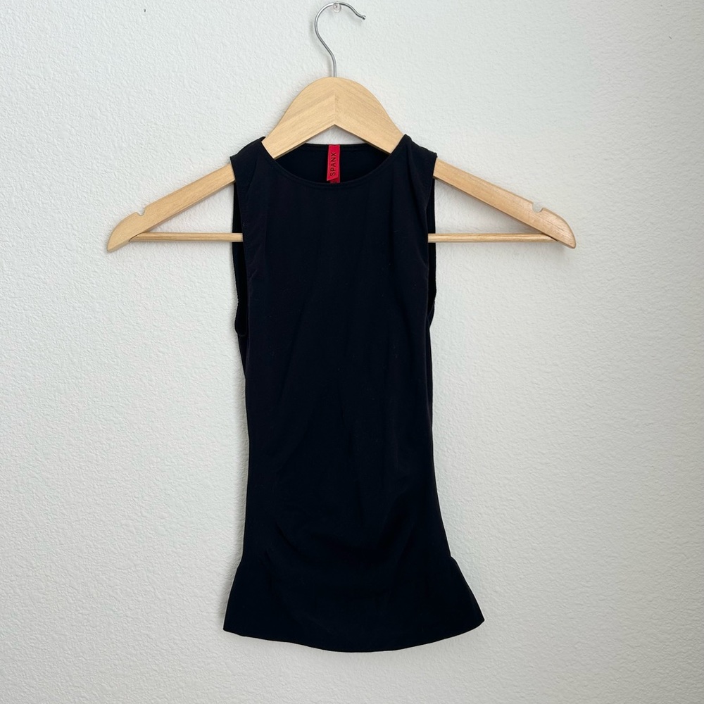 Spanx On Top And In Control High Neck Black Shapewear Tank Top Small